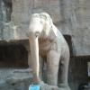 Elephant statue infront of Ajantha cave