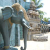 V.G.P Universal kingdom theme park entrance sculptures view