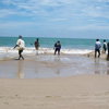 Fishermen's team work at the Tuticorin beach