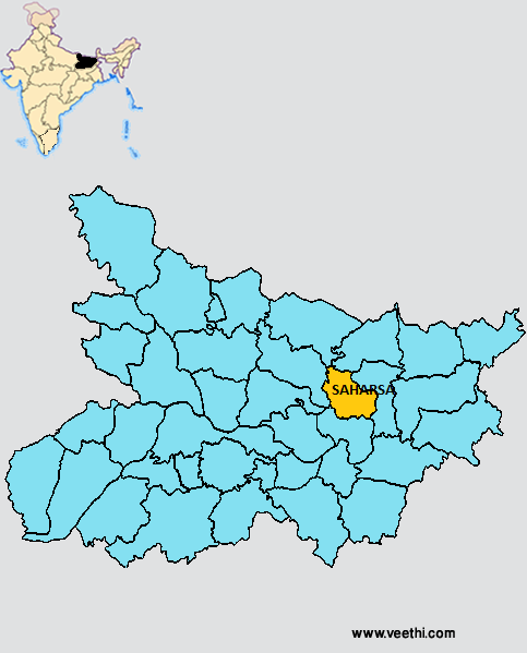 Saharsa District   Saharsa District Map 