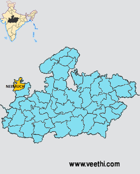 Neemuch In Mp Map Neemuch District